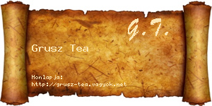 Grusz Tea névjegykártya