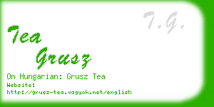 tea grusz business card